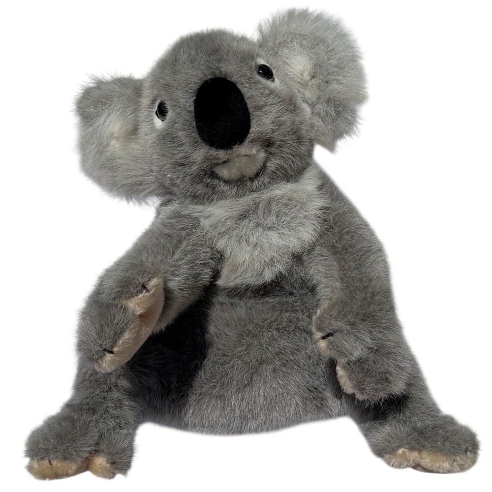 WWF Vintage Koala Bear Plush 1985 Determined Productions 13" Grey Stuffed Animal